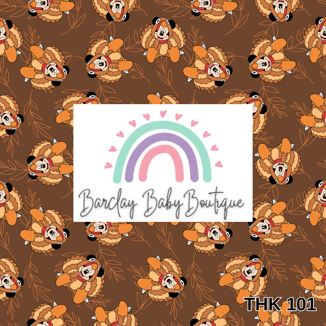 MOU Gobble Fabric TODDLER/Pre-School (12/18m - 5T) ALL Patterns