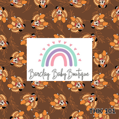 MOU Gobble Fabric INFANT (Preemie, Newborn, 0 /3m to 9/12m) ALL Patterns