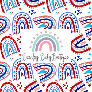 RWB Rainbow Fabric INFANT (Preemie, Newborn, 0 /3m to 9/12m) ALL Patterns