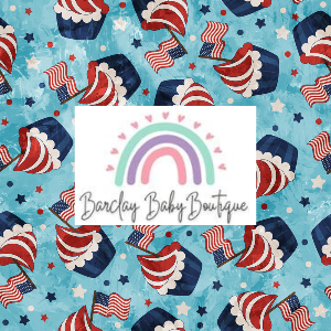 RWB Cupcake Fabric INFANT (Preemie, Newborn, 0 /3m to 9/12m) ALL Patterns
