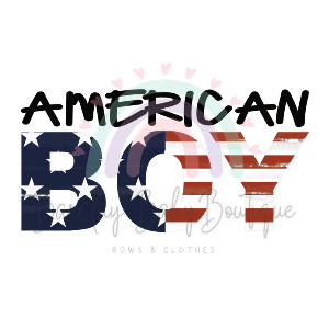 RWB 'American Boy' WHITE Onesie, Basic T-shirt and Peplum shirt SUBLIMATION