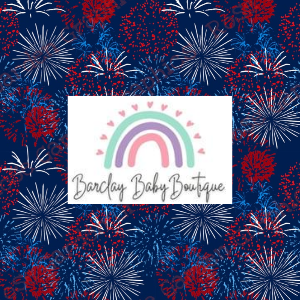 RWB Firework Fabric INFANT (Preemie, Newborn, 0 /3m to 9/12m) ALL Patterns