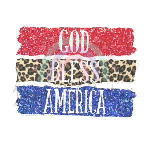 RWB Cheetah 'God Bless America'' Cupcake WHITE Onesie, Basic T-shirt and Peplum shirt SUBLIMATION