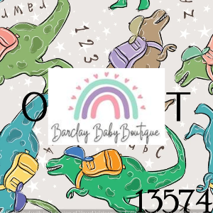 Dino BOY School Fabric TODDLER/Pre-School (12/18m - 5T) ALL Patterns