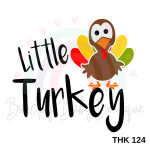 'Little Turkey' Onesie, Basic T-shirt and Peplum shirt white SUBLIMATION