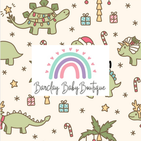 Christmas Dino Fabric TODDLER/Pre-School (12/18m - 5T) ALL Patterns