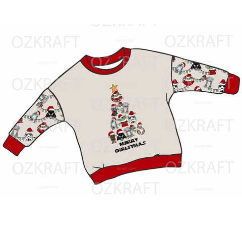 SW Christmas Lounge Top with Short or Long Sleeves