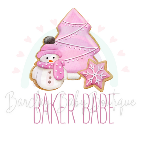 'Baker Babe' Onesie, Basic T-shirt, Crew Neck and Peplum White shirt SUBLIMATION