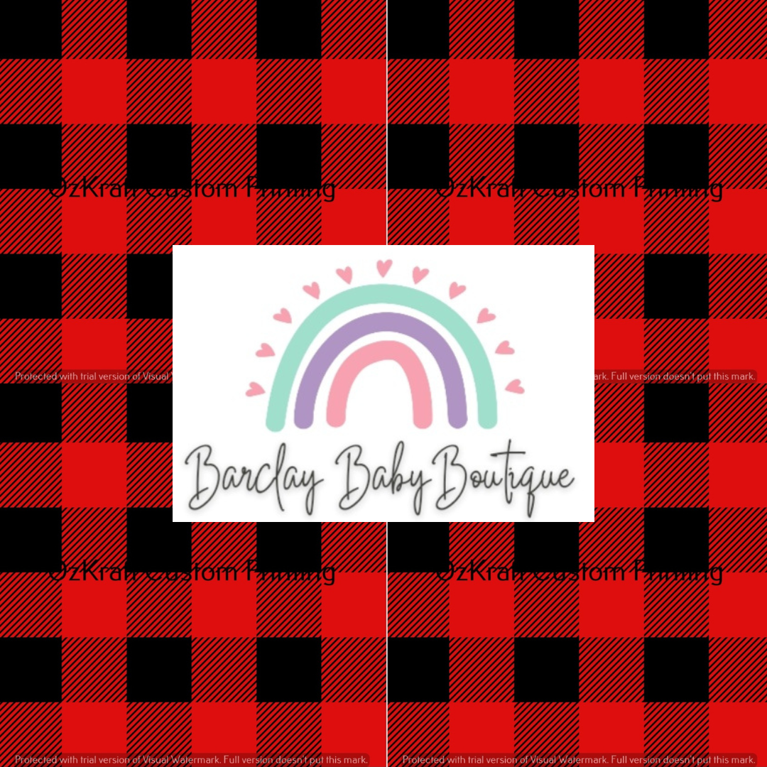 Buffalo Plaid Fabric INFANT (Preemie, Newborn, 0 /3m to 9/12m) ALL Patterns