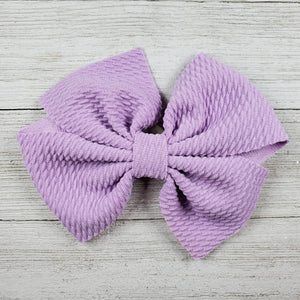Bow 4.5in Headband or Clip - Light Purple