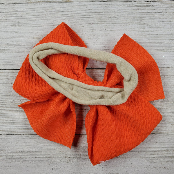 Bow 4.5in Headband or Clip - Orange