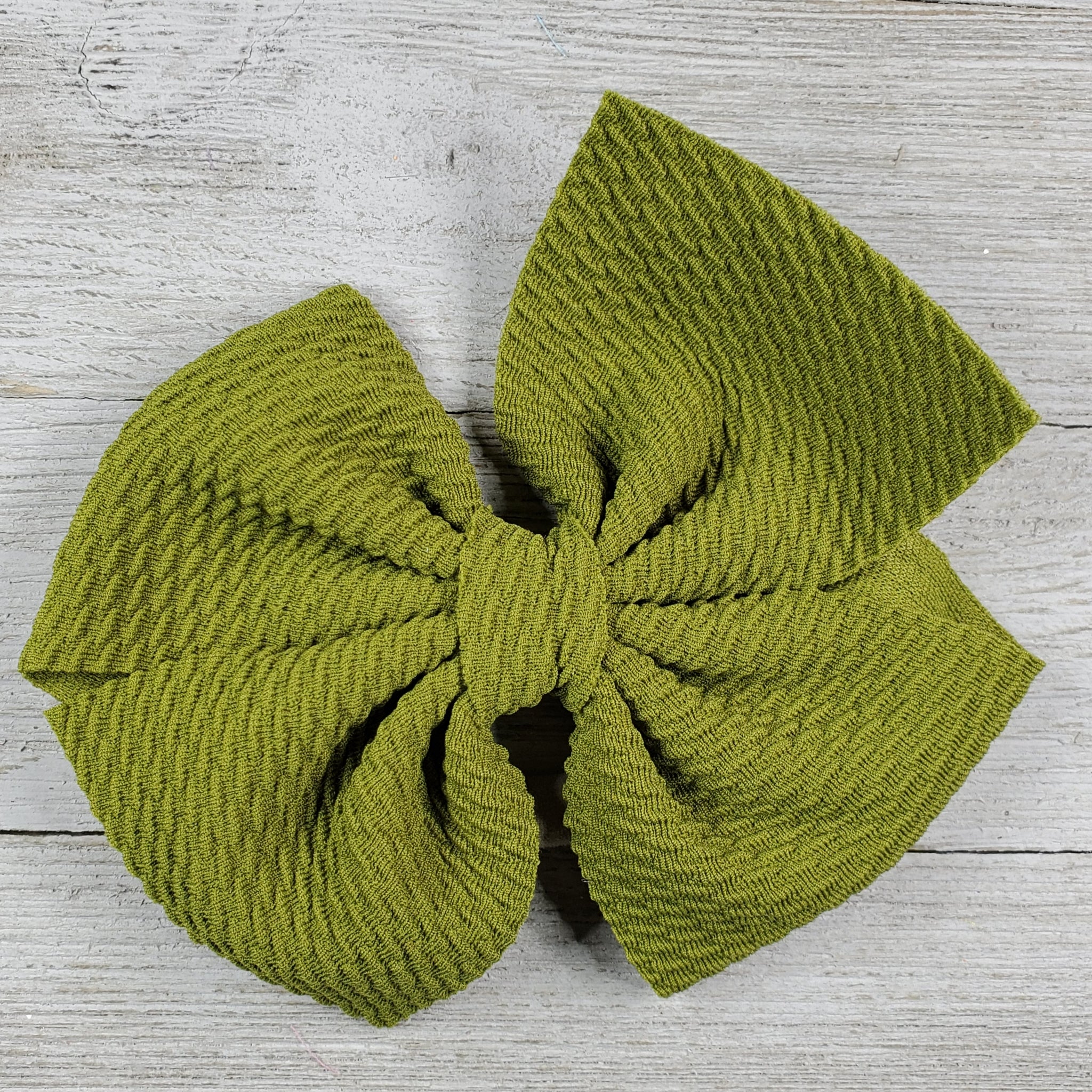Bow 4.5in Headband or Clip - Green