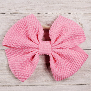 Bow 4.5in Headband or Clip - Light Pink