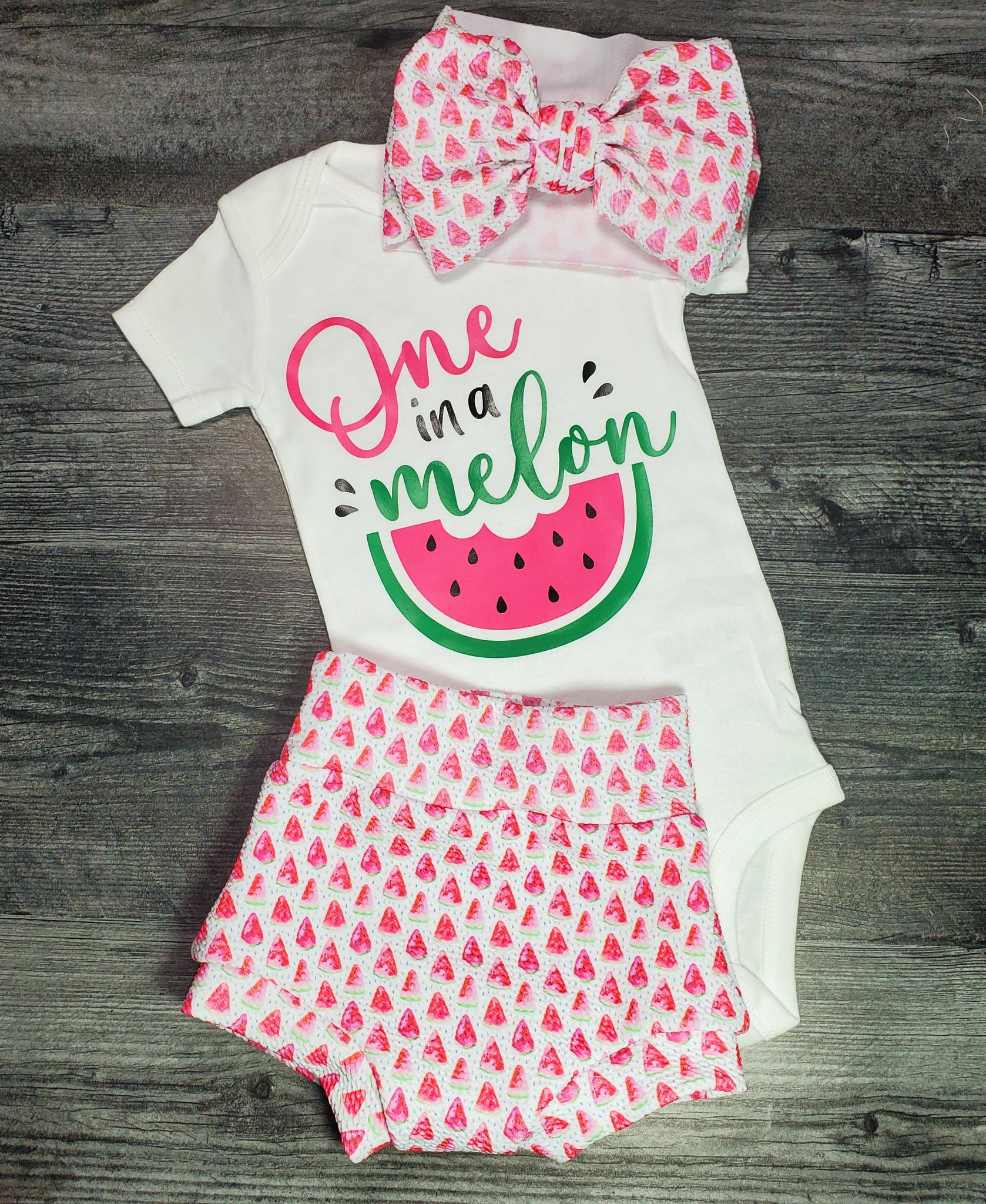 1 year old outfit - 'One in a melon' Outfit