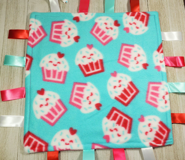 Cupcakes Lovey Tag Blanket