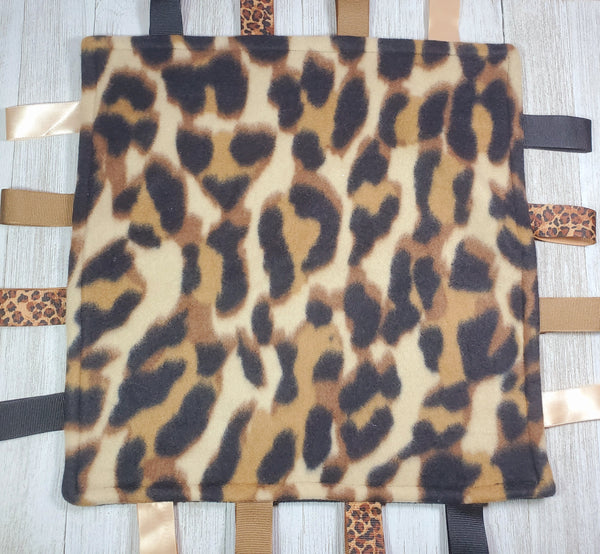 Cheetah Lovey Tag Blanket