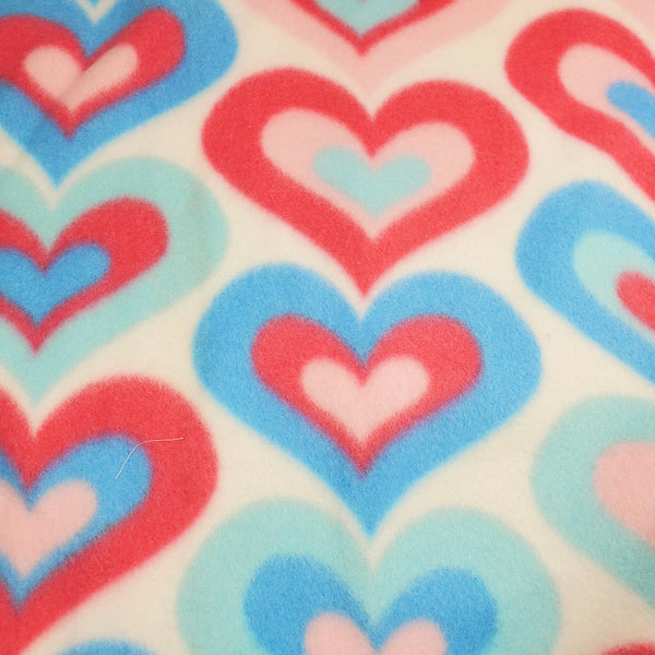Hearts Lovey Tag Blanket with light pink back