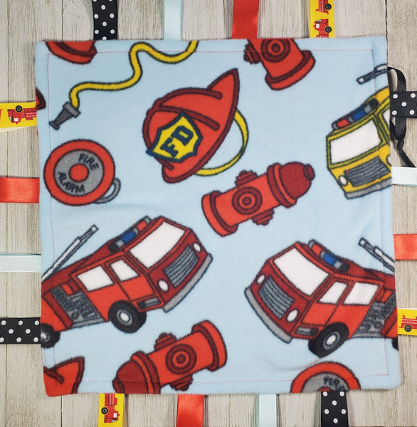 Fireman Lovey Tag Blanket