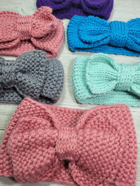 Bow Crochet/Knit Headband