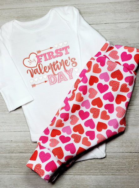 'My First Valentine's Day' Onesie or Toddler T-shirt