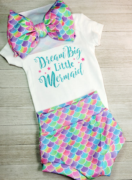"Dream Big Little Mermaid" Onesie or Toddler T-shirt