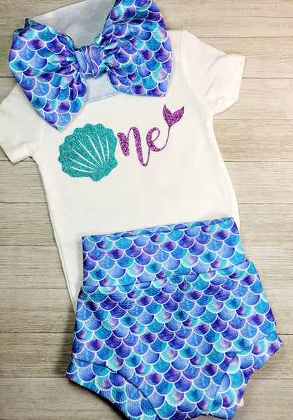 1 year old Birthday seashell onesie or toddler t-shirt