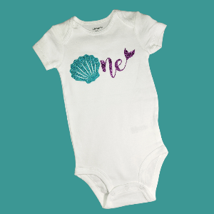 1 year old Birthday seashell onesie or toddler t-shirt