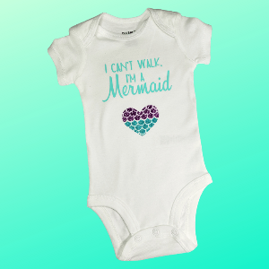 "I can't walk, I'm a mermaid" Onesie or Toddler T-shirt