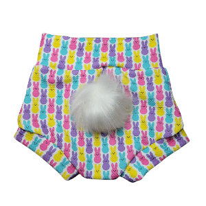 RTS Peeps Easter Bummie with removal Bunny Tail(Pom)