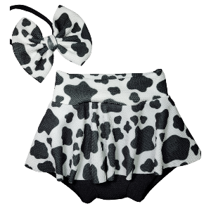 RTS Large Cow print Fabric - Bow, Bummie or Bummie Skirt