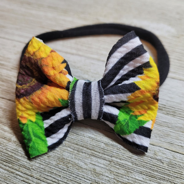Sunflower Bow with Nylon Headband