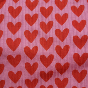 Hearts Rib Knit Fabric TODDLER/CHILD (12/18m - 6T) Bummie, Bummie Skirt, Shorts, Leggings or Joggers