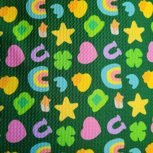 Lucky Charms Fabric Bow, Headwrap or Piggies