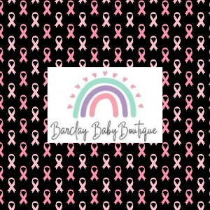 Breast Cancer Awareness black Fabric TODDLER/CHILD (18/24m - 6T) ALL Patterns