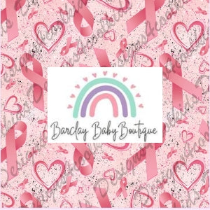 Breast Cancer Awareness heart Fabric TODDLER/CHILD (18/24m - 6T) ALL Patterns