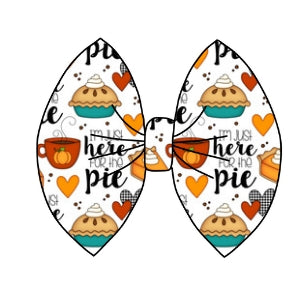 'Here for the pie' Fabric Bow, Headwrap or Piggies