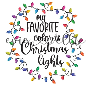 'My favorite color is Christmas Lights' Onesie, Basic T-shirt and Peplum shirt SUBLIMATION