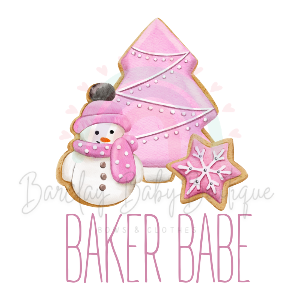 'Baker Babe' Christmas Cookies Onesie, Basic T-shirt and Peplum shirt SUBLIMATION