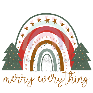 'Merry Everything' Onesie, Basic T-shirt and Peplum shirt SUBLIMATION