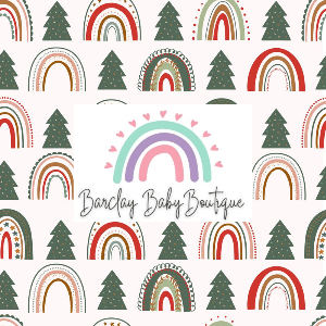 Rainbow Christmas Trees Fabric INFANT (0/3m to 12/18m) ALL Patterns
