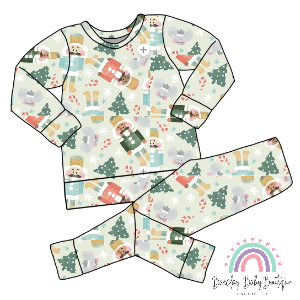 Nutcracker green Fabric INFANT (0/3m to 12/18m) ALL Patterns