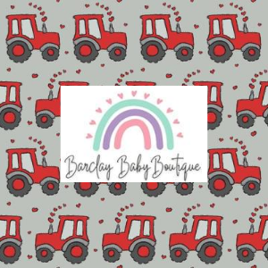 Tractor Valentine Fabric INFANT (Preemie, Newborn, 0/3m to 9/12m) ALL Patterns