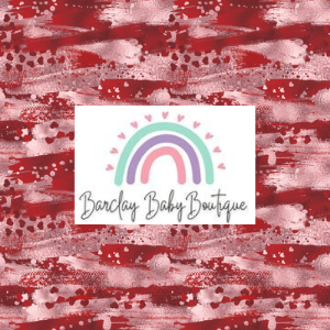 Brushstroke Valentine Fabric INFANT (P m creemie, Newborn, 0/3m to 9/12m) ALL Patterns