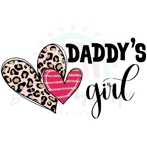 'Daddys girl' Valentine Onesie, Basic T-shirt and Peplum shirt SUBLIMATION