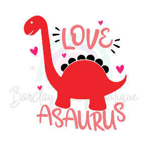 'Love asaurus' Valentine Onesie, Basic T-shirt and Peplum shirt SUBLIMATION