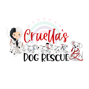 CRU 'dog rescue' Onesie, Basic T-shirt and Peplum shirt SUBLIMATION