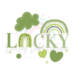 'Lucky' Rainbow WHITE Onesie, Tank Top, Basic T-shirt and Peplum shirt SUBLIMATION