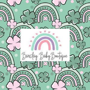 Rainbow Shamrock Fabric INFANT (Preemie, Newborn, 0 /3m to 9/12m) ALL Patterns