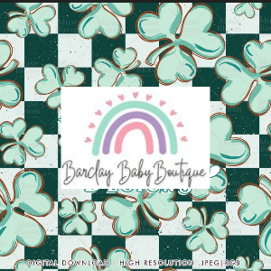 Shamrock Checker Fabric INFANT (Preemie, Newborn, 0 /3m to 9/12m) ALL Patterns