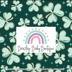 Green Shamrock Fabric INFANT (Preemie, Newborn, 0 /3m to 9/12m) ALL Patterns